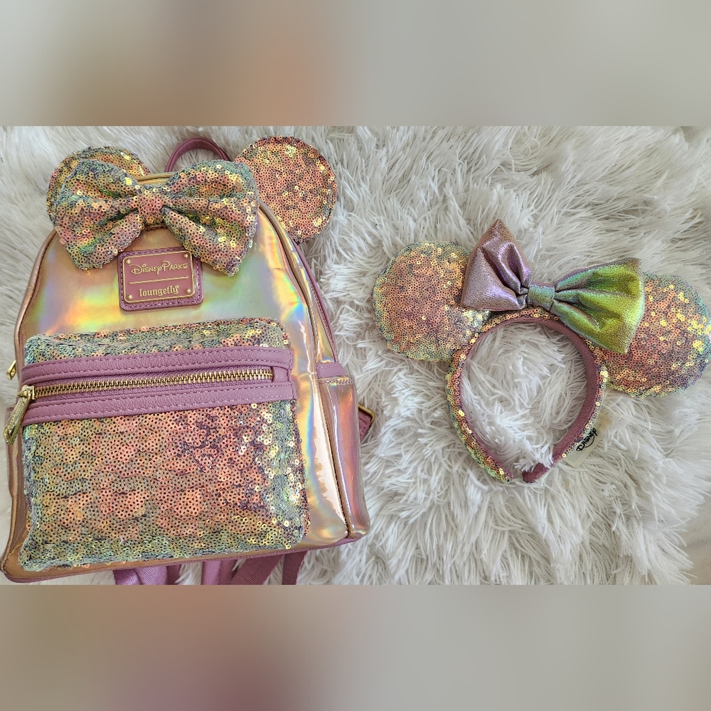 Disney Pink and Gold Srquins Bag Collection - Picture 4 of 10